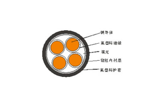 铜芯氟塑料绝缘氟塑料护套耐高温控制电缆