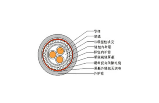 铜芯交联聚乙烯(聚氯乙烯)绝缘铜丝疏绕铜带反向